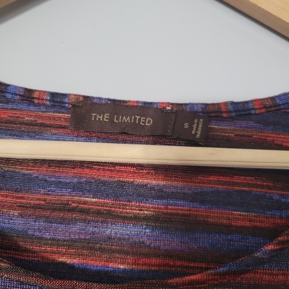 The Limited Multicolored Striped Short Sleeve Blouse - Picture 7 of 8